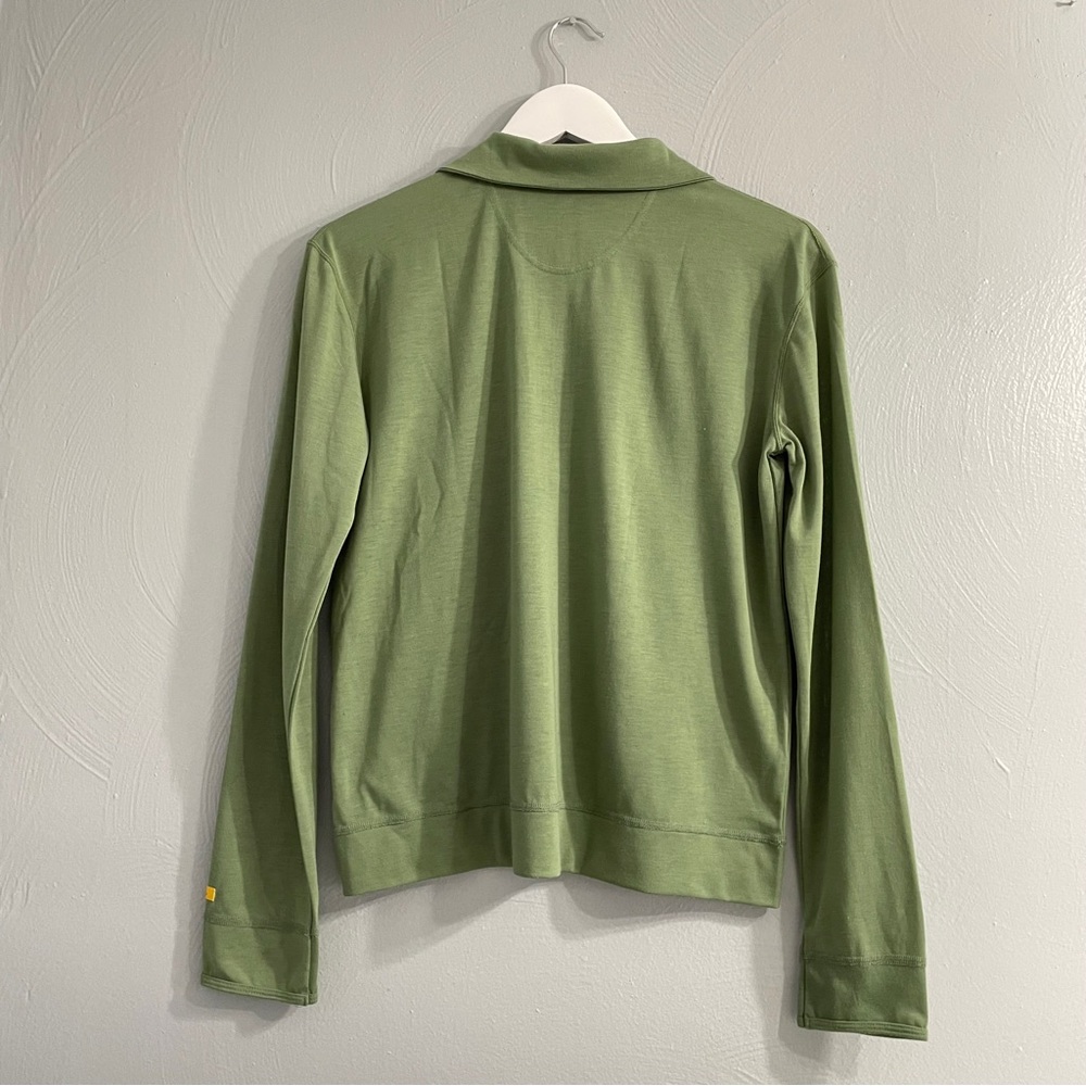 Sport Science wool 2.0 base-layer top pullover half zip green outdoor thumbholes - Picture 6 of 9
